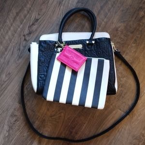Betsey Johnson Black and White Handbag